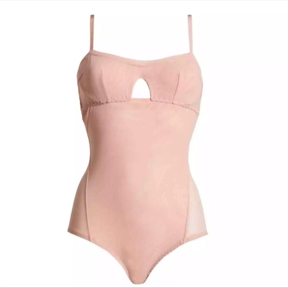 Hah Under the Wire Bodysuit Copper Rose Pink Size Medium New with Tags